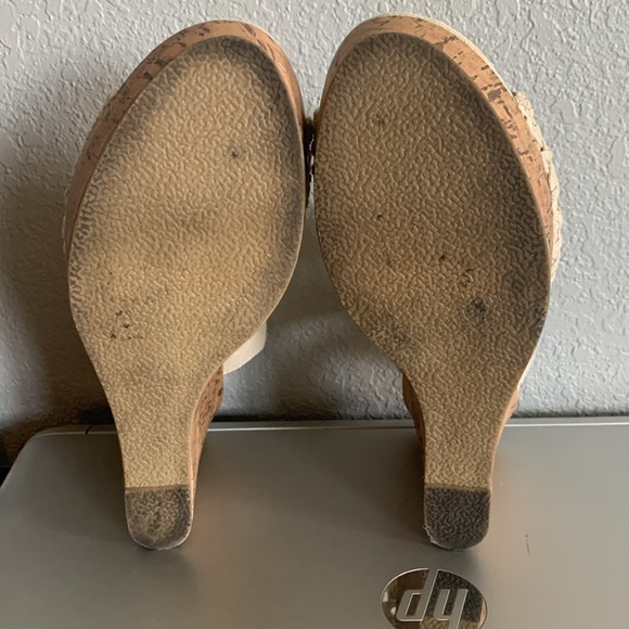 SO macrame type sandals wedge heel size 8.5 - Picture 10 of 12